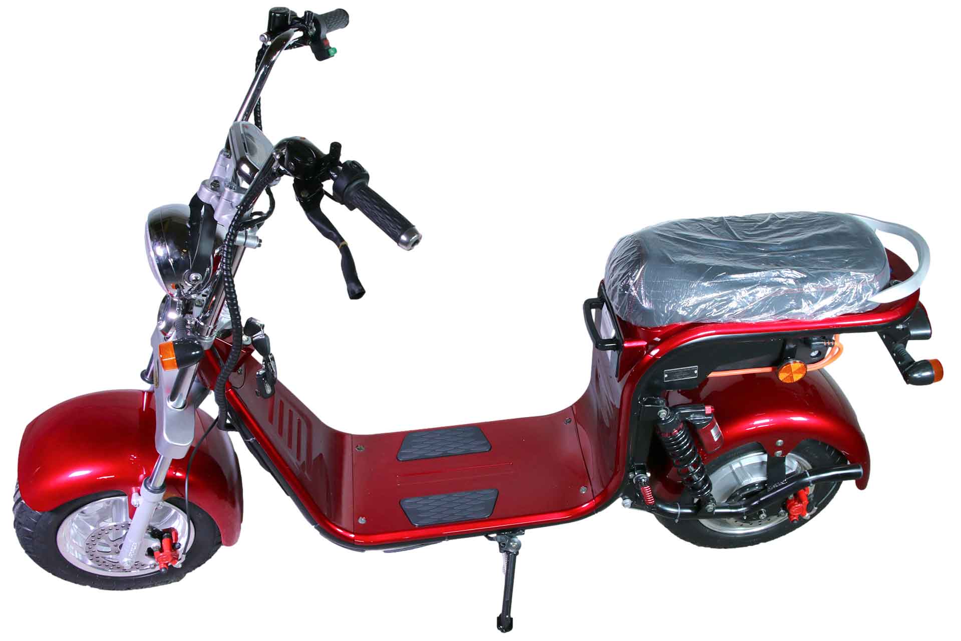 RocknBikes Harley Scooter REH05 8-4 Burgundy Rot metalic Elektro Motorroller Scooter CityCoco Alu Felgen Akku 60V20Ah