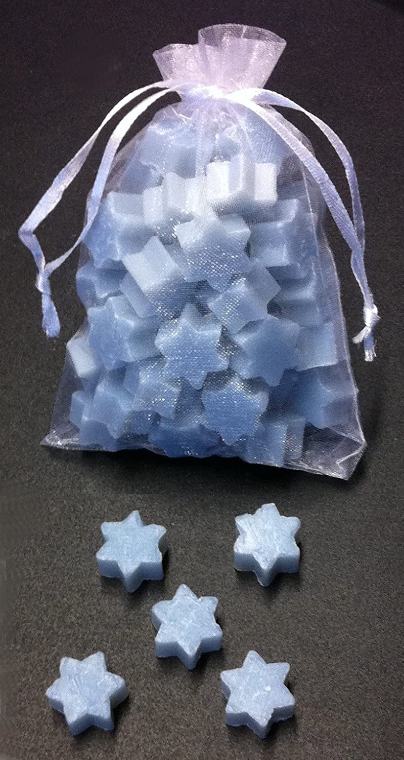 Florex Schafmilchseife mini mini Stern 50 Stück Eisblume Seife im Organzasäckchen Gastgeschenk