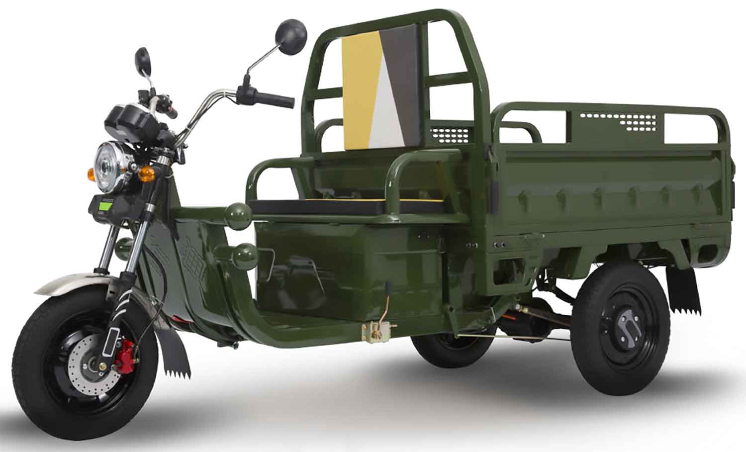EccoStar C06 Electric Cargo Trike (Green) without Battery – 25 km/h Street-Legal with Tipping Body  – 25 km/h Moped Version – Partially Assembled, Battery Not Included
