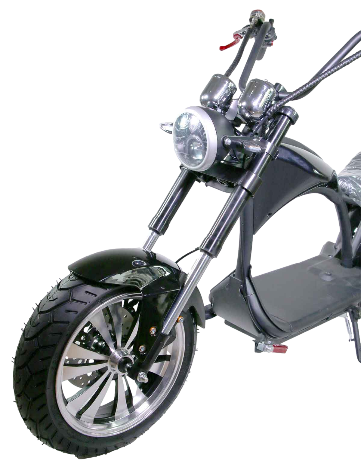 Motorrad Chopper RE10CP4 Elektro-Chopper Schwarz 45km/h 60V25Ah Alufelgen 3kW