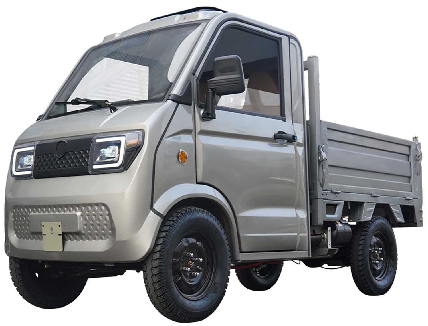 RocknBikes Pick-Up Cargo PK1 (A41) WEISS 72V58Ah Lead-Acid Akku 45km/h Version Hydraulische Kippmulde 2 Personen Straßenzulassung