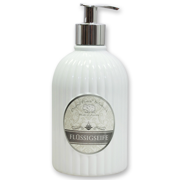 Flüssigseife mit biologischer Schafmilch 500ml im Spender Luxusedition weiß, Classic