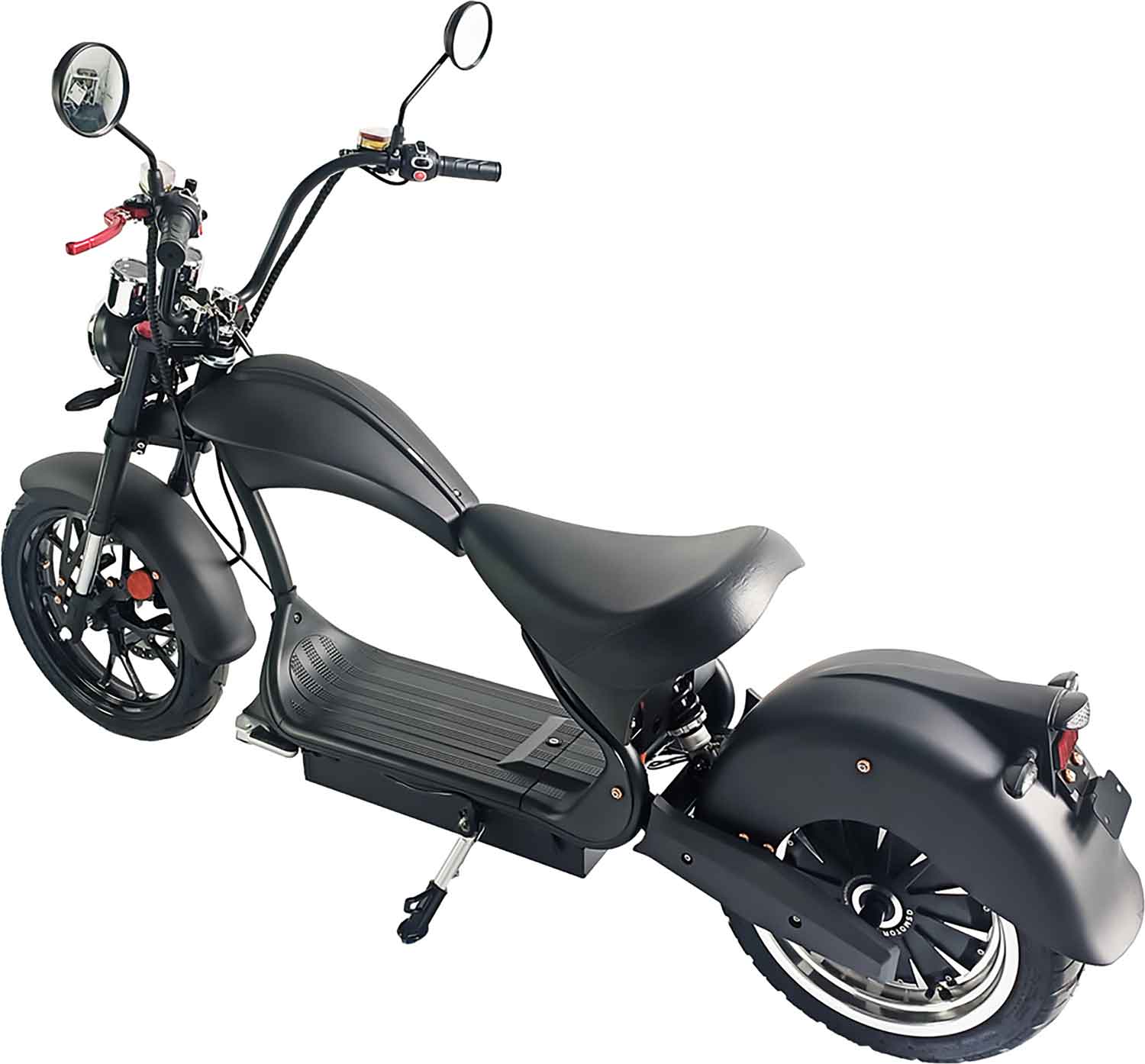 Rocknbikes RE10 MH3 Elektro-Chopper Carbon-Look Graphite 45km/h Alufelgen 3kW  Akku 60V30Ah