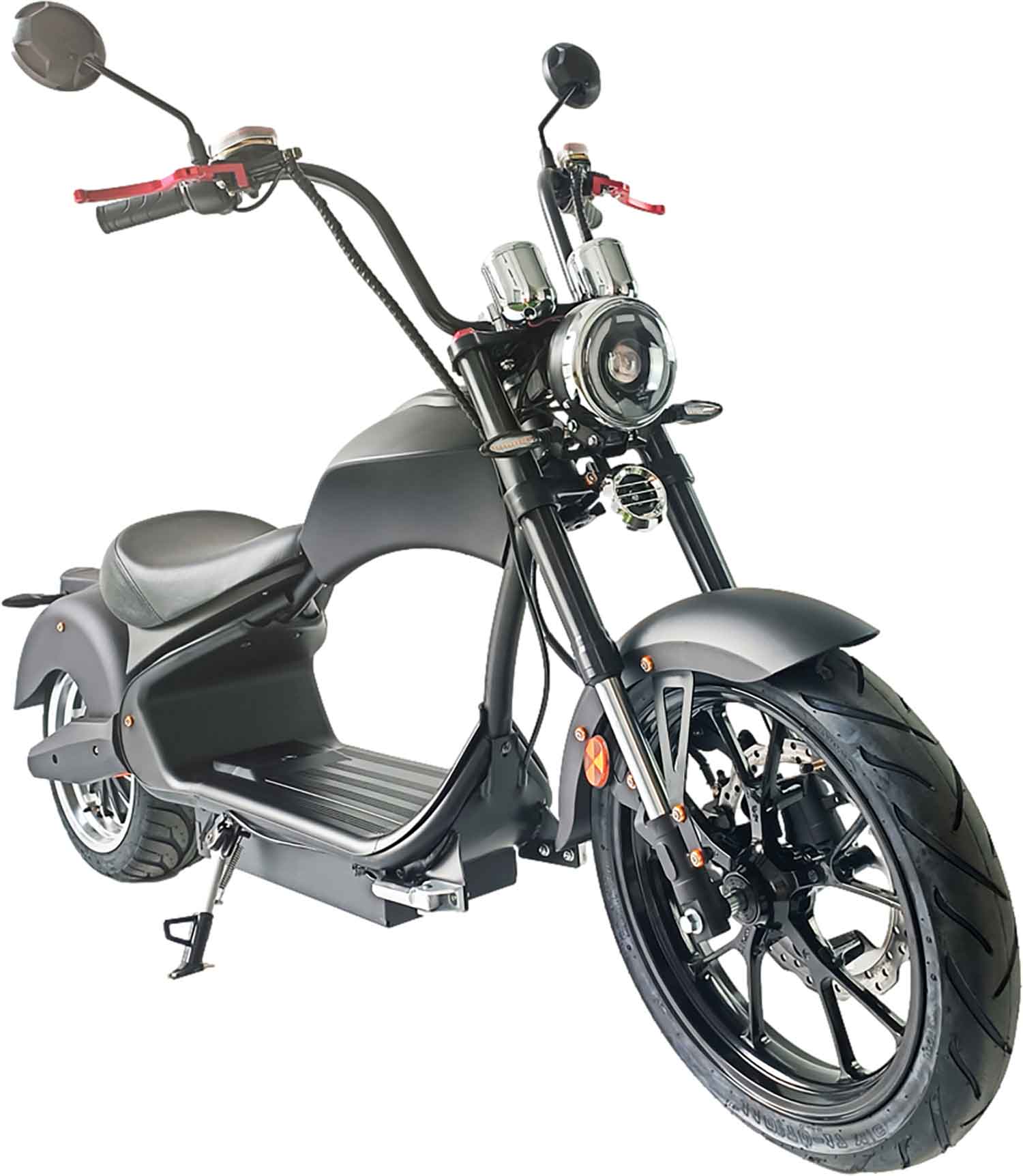 Rocknbikes RE10 MH3 Elektro-Chopper Carbon-Look Graphite 45km/h Alufelgen 3kW  Akku 60V30Ah