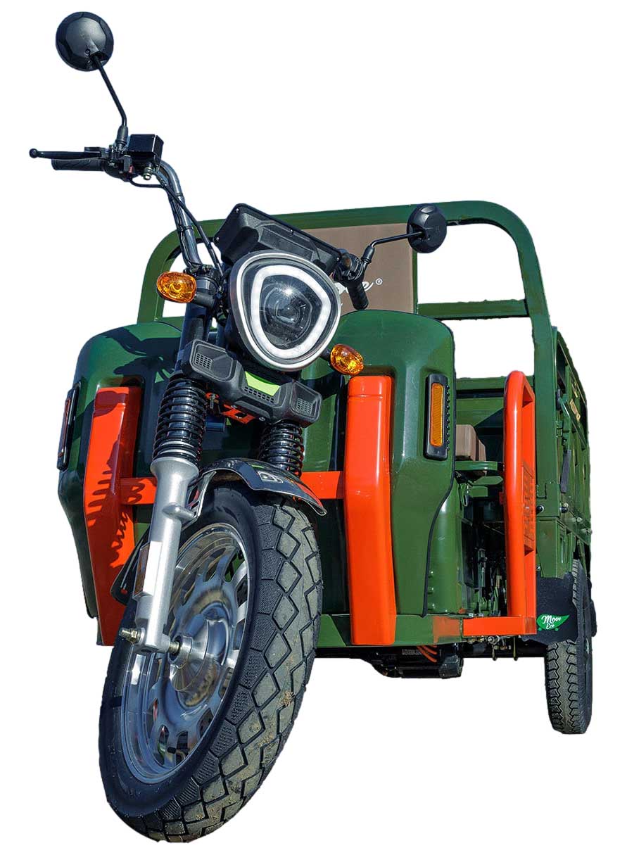 Elektrische Dreirad Cargo 45kmh 500 NC09 Grün EEC 45km/h Version Akku 72V58Ah ca. 60-80km Reichweite