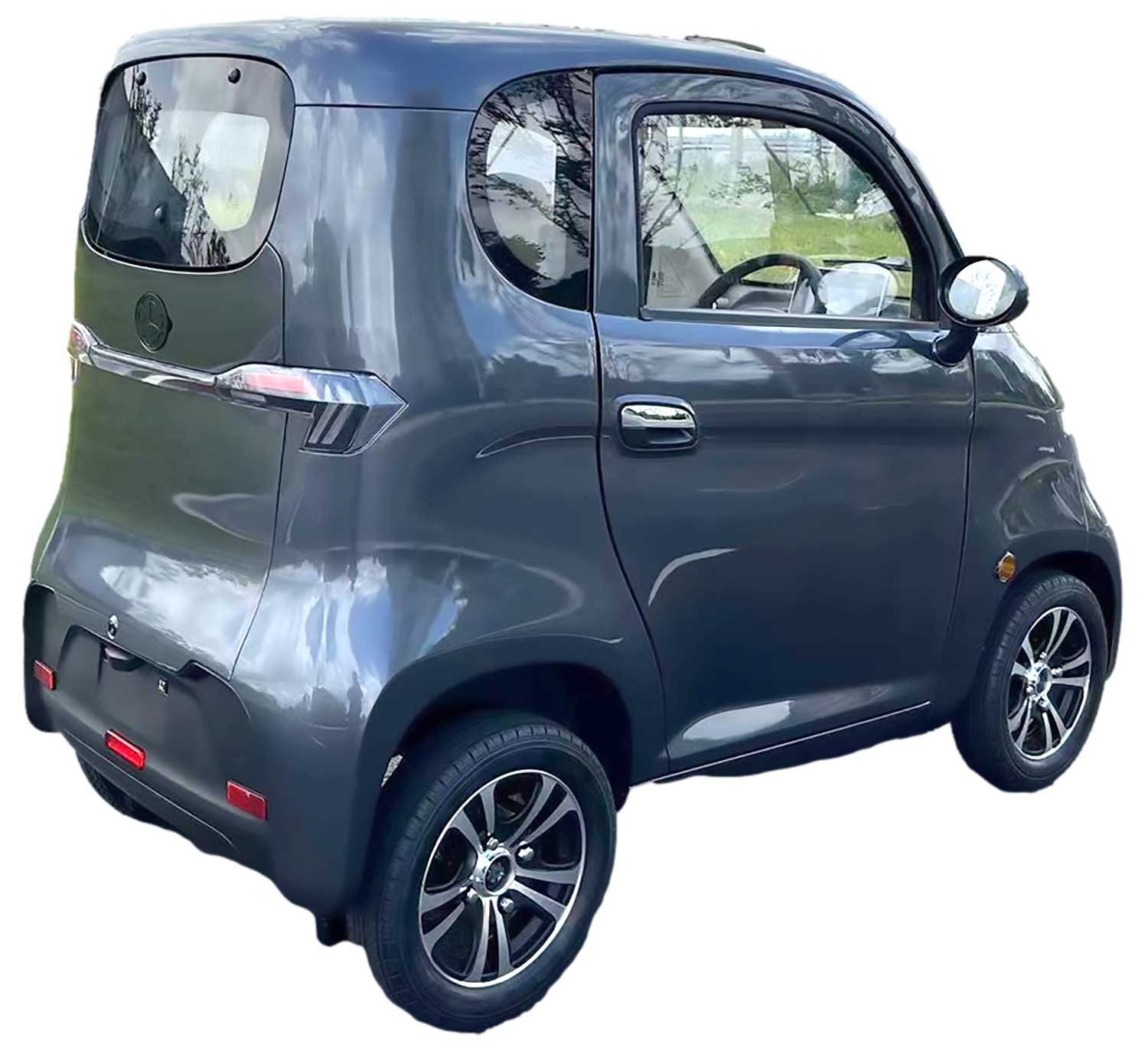 ES1 MicroCar 25km/h Antrazith Grau 60V52Ah Lithium Akku herausnehmbar 4-Wheeler ab 15 Jahren 2-Personen Zulassung