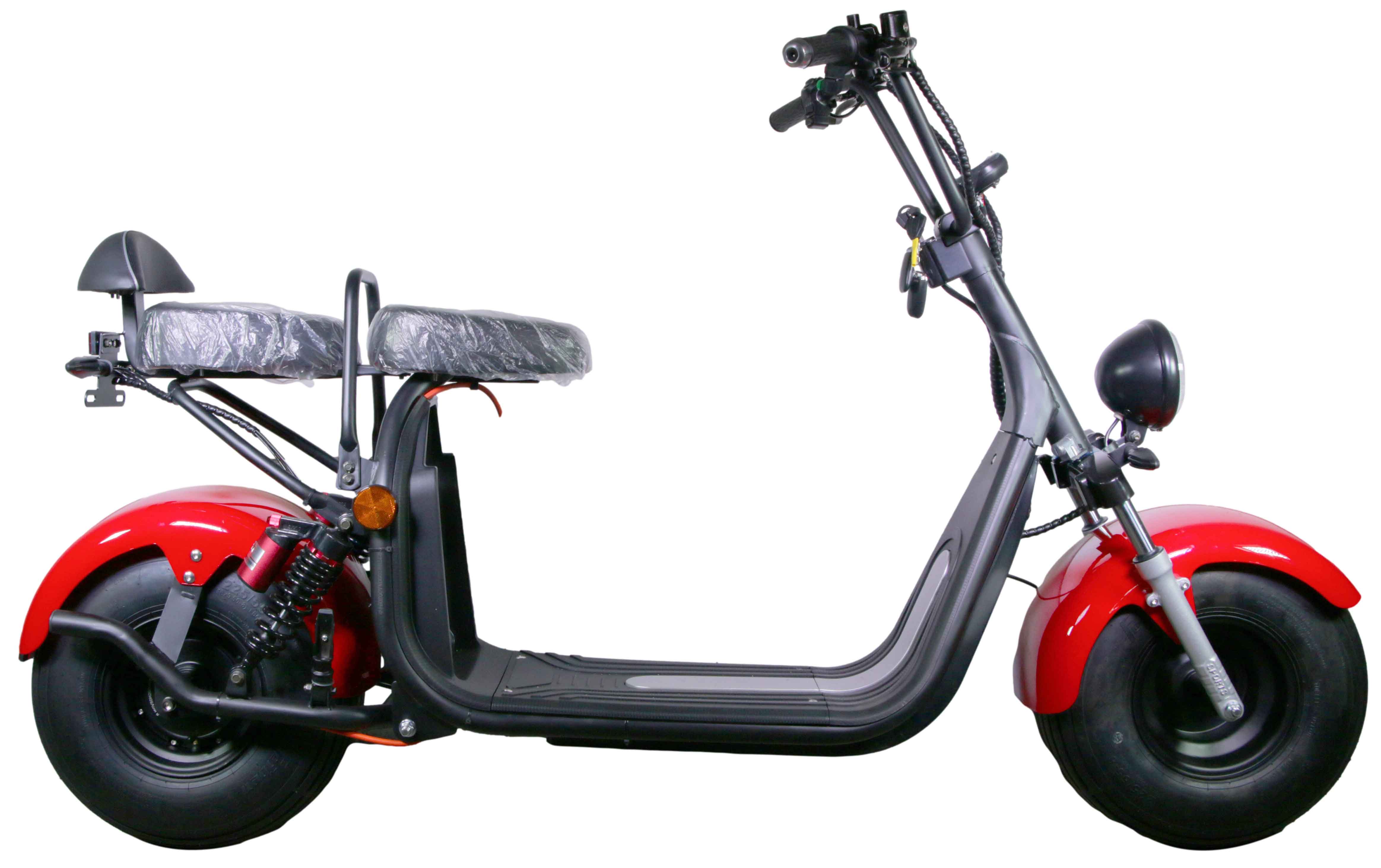 HR-2 RocknBikes Elektroroller Motorroller 45km/h Harley Scooter CitiCoco Ferrari Rot ohne Akku teilzerlegt im Karton